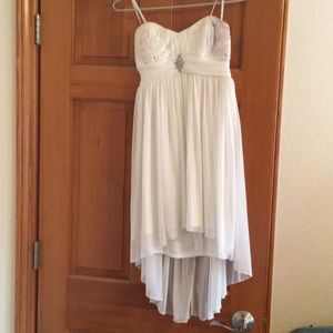 high low hem, white dress
